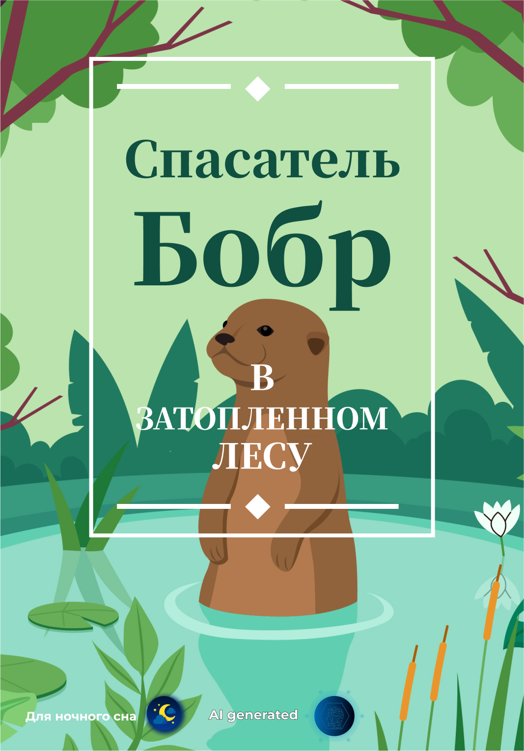 Спасатель Бобр в затопленном лесу