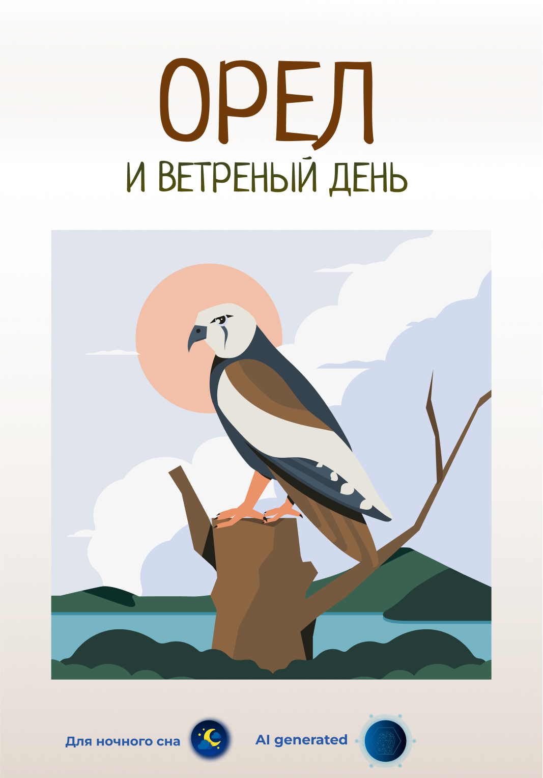 Орел и ветреный день